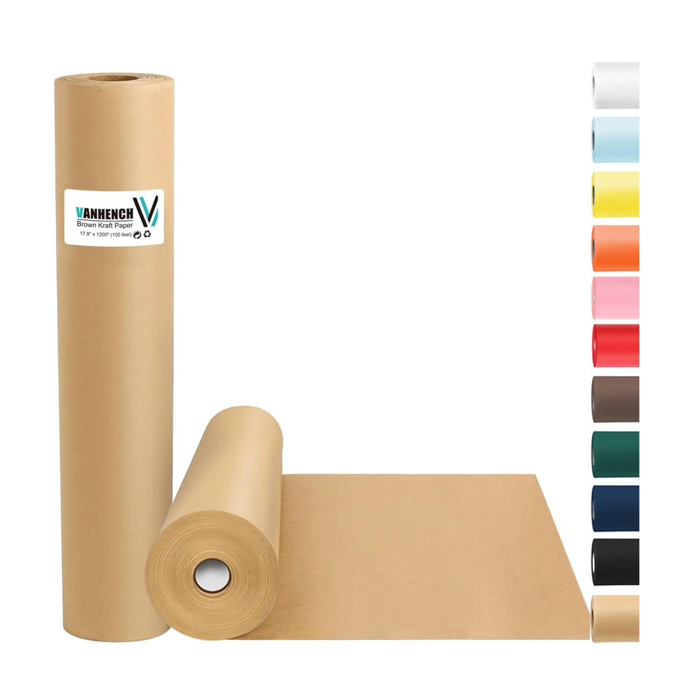 5-1.jpg Brown Wrapping Paper, Craft Paper, Kraft Paper 17.8″x 1200″(100′) - Image 1
