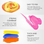 Caliart Acrylic Paint Set With 12 Brushes, 24 Colors - Image 2