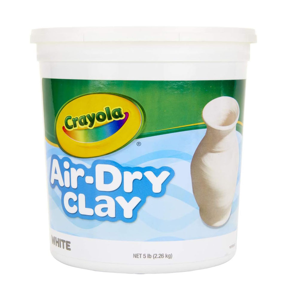8-3.jpg Crayola Air Dry Clay (5lb Bucket), Natural White Modeling Clay for Kids - Image 1