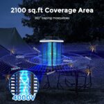 Bug Zapper Outdoor, Mosquito Zapper 2 in 1 Portable & Rechargeable Bug Zapper Outdoor - Image 2