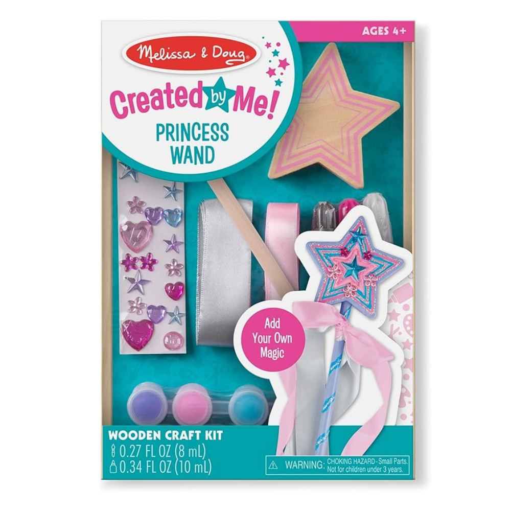 Untitled-design-2024-09-20T225130.581.png Melissa & Doug Created By Me! Paint & Decorate Your Own Wooden Princess Wand Craft Kit - Image 1