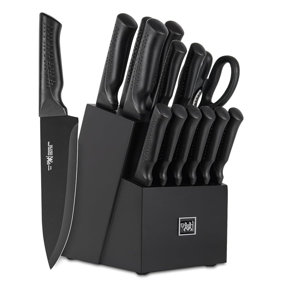 Untitled-design-2025-03-03T204402.942.png Knife Set, 15 Pcs Kitchen Knife Set with Block Self Sharpening - Image 1