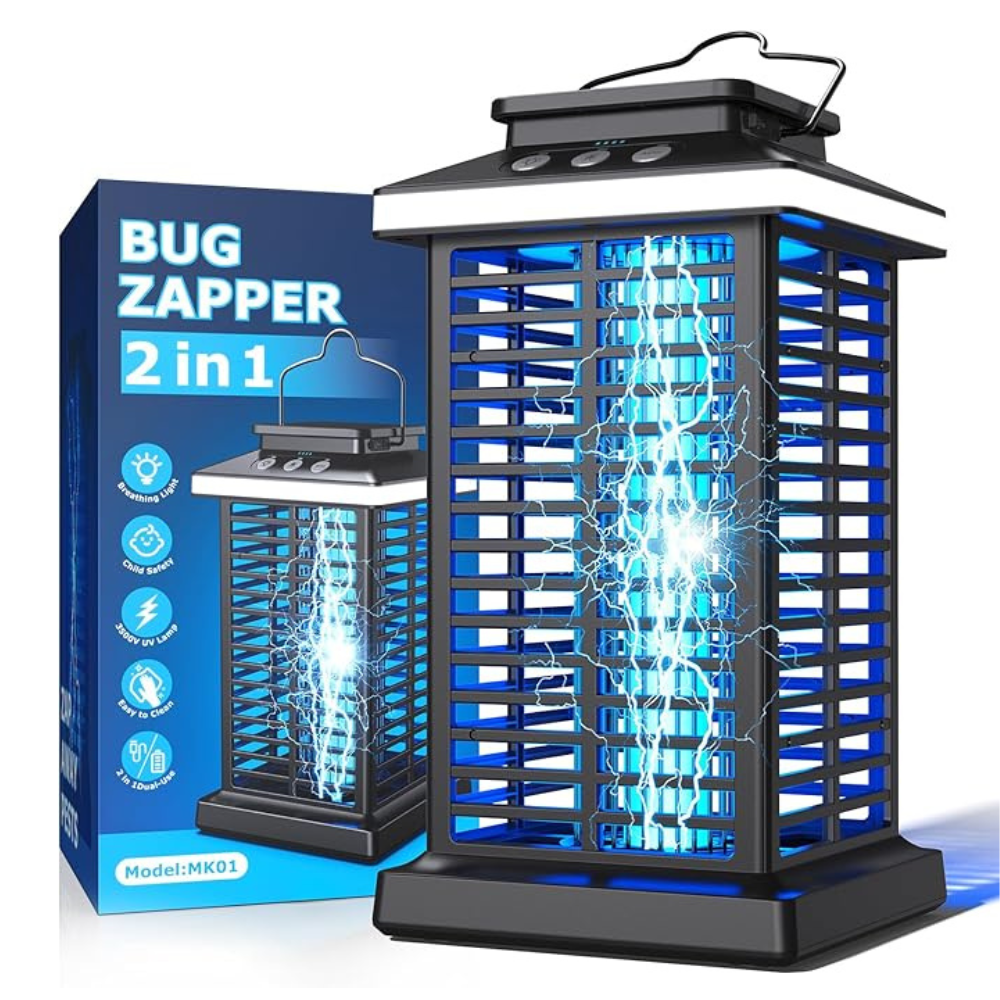 Untitled-design-2025-03-03T205926.829.png Bug Zapper Outdoor, Mosquito Zapper 2 in 1 Portable & Rechargeable Bug Zapper Outdoor - Image 1
