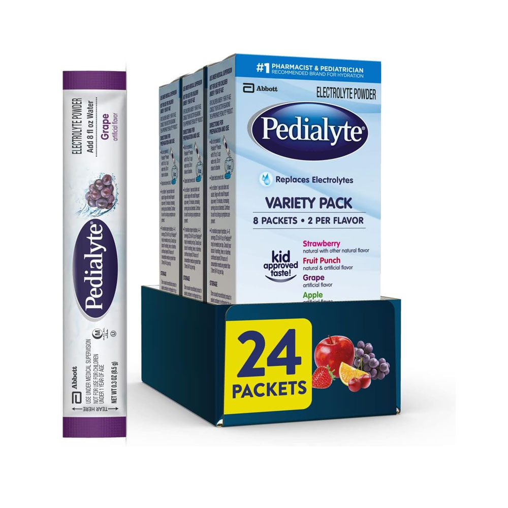pedi.jpg Pedialyte Electrolyte Powder Packets, Variety Pack, Hydration Drink - Image 1