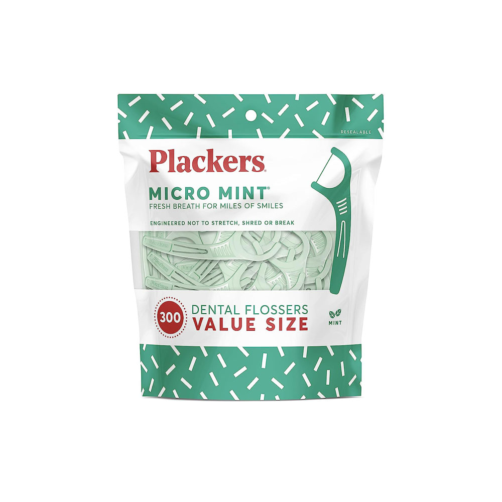 plackers1.jpg Plackers Micro Mint Dental Flossers, Fresh Mint Flavor, Fold-Out Toothpick - Image 1