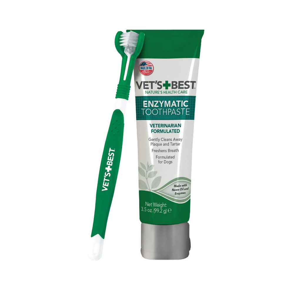 th1.jpg Vet’s Best Dog Toothbrush and Enzymatic Toothpaste Set - Image 1